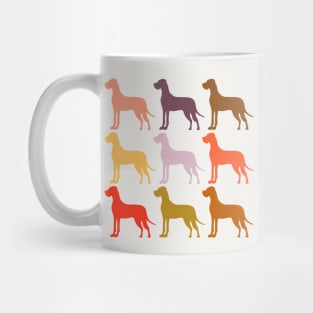 Great Dane Dogs in Rainbow Colors Mug